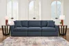 Ashley Modmax 3-piece Modular Next-gen Nuvella™ Performance Fabric Sofa In Black