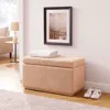 Ashley Linon Bridget Rectangle Ottoman In Brown