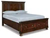 Ashley Porter Queen Panel Storage Bed In Brown
