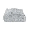 Ashley Luxe Chess Knit Throw In Gray