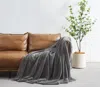 Ashley Royal Velvet Solid Throw In Gray