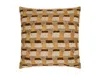 Ashley Luxe Nubby Block Pattern Throw Pillow In Brown