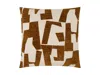 Ashley Luxe Abstract Cutwork Pattern Throw Pillow In Brown