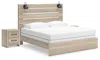Ashley Senbry King Panel Bed With 2 Nightstands In Brown