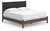 Ashley Cadmori King Upholstered Panel Bed In Brown