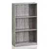 Ashley Basic 3-tier Bookcase Storage Shelves In Gray