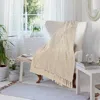 Ashley Diamond Solid Throw Blanket In White