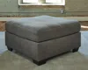 Ashley Pitkin Oversized Accent Ottoman In Gray