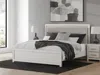 Ashley Birmonton King Upholstered Panel Platform Bed With Roll Slats In White