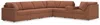 Ashley Modmax 7-piece Modular Next-gen Nuvella™ Performance Fabric Sectional With Storage Console In Brown