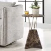 Ashley Uttermost Levitate Accent Table In Brown