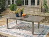 Ashley Beach Front Outdoor Extendable Dining Table In Sand