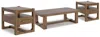 Ashley Cabalynn Coffee Table With 2 End Tables In Brown