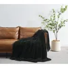 Ashley Royal Velvet Solid Throw In Black