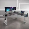 Ashley Techni Sport Warrior L-shaped Gaming Desk In Black