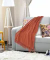 Ashley Diamond Solid Throw Blanket In Red