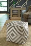 Ashley Hartselle Pouf In Brown