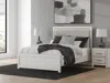 Ashley Birmonton Queen Upholstered Panel Platform Bed With Roll Slats In White