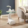 Ashley Linon Larson Whale Side Table In White