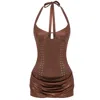 Iamnotbasic Athena Jumpsuit In Brown