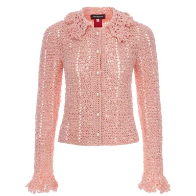 Andreeva Chrysanthemum Handmade Crochet Jacket | Pink