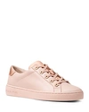 MICHAEL MICHAEL KORS WOMEN'S IRVING LEATHER LACE UP SNEAKERS,43S8IRFS5L