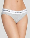 Calvin Klein Modern Cotton Blend Hipster Briefs In Gray Heather