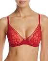 Natori Flora Contour Underwire Bra In Burnt Red