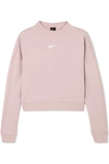NIKE DRY CROPPED CUTOUT FRENCH TERRY SWEATSHIRT