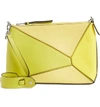 LOEWE MINI PUZZLE CALFSKIN LEATHER CROSSBODY BAG - YELLOW,322.30TS74