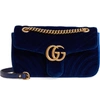 GUCCI Medium GG Marmont 2.0 Matelassé Velvet Shoulder Bag,443497K4D2T