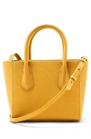 Dagne Dover Signature Petite Coated Canvas Tote - Yellow In Sol