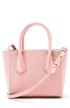 Dagne Dover Signature Petite Coated Canvas Tote - Pink In Lychee