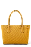 Dagne Dover Signature Legend Coated Canvas Tote - Yellow In Sol