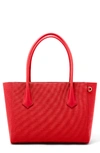 Dagne Dover Signature Legend Coated Canvas Tote - Red In Poppy