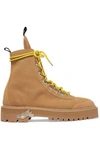 OFF-WHITE &TRADE; WOMAN SUEDE BOOTS CAMEL,AU 4772211934115987