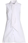 OPENING CEREMONY WOMAN PUSSY-BOW COTTON-POPLIN SHIRT DRESS WHITE,US 7789028784462414