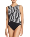 MIRACLESUIT MAYAN STRIPE LYRD BRIO ONE PIECE SWIMSUIT,6511253