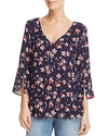 STATUS BY CHENAULT STATUS BY CHENAULT FLORAL PRINT TIE BACK TOP,2423CD427B