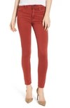 Ag Farrah High Waist Ankle Skinny Jeans In Sulfur Firebrick