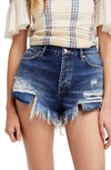 Free People Loving Good Vibrations Shorts In Blue Combo
