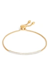 Monica Vinader Stellar Pave Diamond Mini Bar Bracelet In Gold