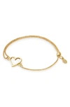 ALEX AND ANI HEART PULL CHAIN BRACELET,PC18EBH03S