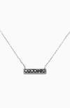 Dana Rebecca Designs Black Diamond Sylvie Rose Mini Bar Necklace In 14k White Gold And Black Rhodium, 16 In Black Diamond/ White Gold