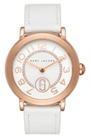 MARC JACOBS RILEY LEATHER STRAP WATCH, 37MM,MJ1616