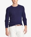 Polo Ralph Lauren Men's Cable-knit Cashmere Sweater In Bright Navy