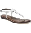 Sam Edelman Gigi Sandal In Bright White Tumbled Leather