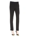 Lafayette 148 Luxe Stretch Crepe De Chine Studio Pant In Black