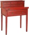 Ashley 7 Drawer Fold Down Desk In Red