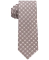 DKNY MEN'S SHADOW GRID SILK SLIM TIE